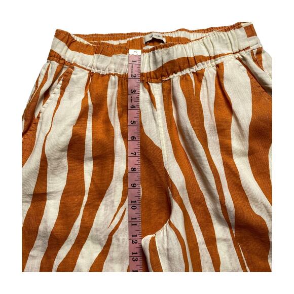 Rachel Zoe Zebra Stripe Linen Pant Set Orange White Top L Pants S India - Picture 15 of 16